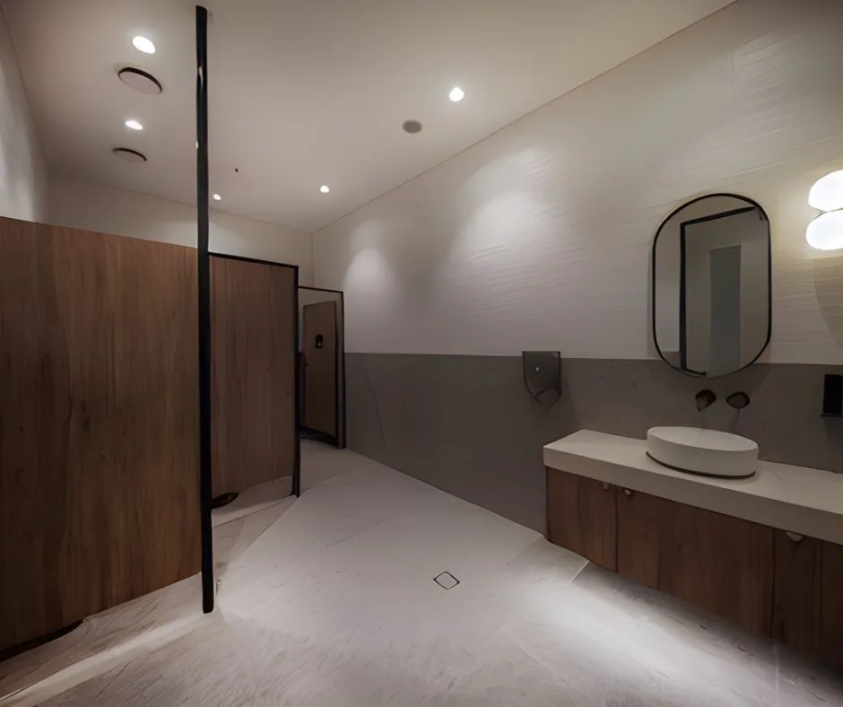 Commercial repaint, amenities and washroom fitout, Sydney