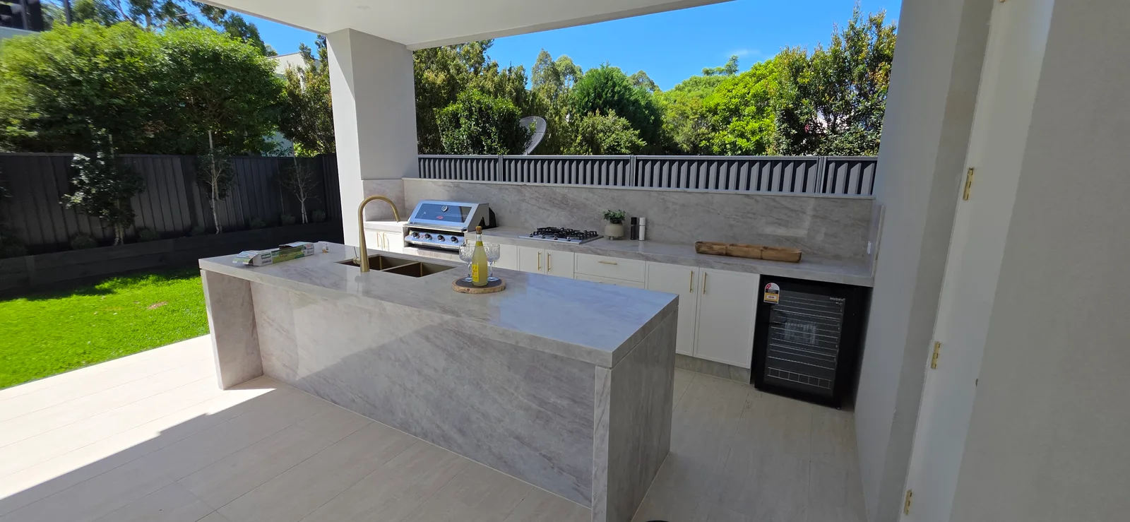 Exterior repaint, covered alfresco and outdoor kitchen, Sydney